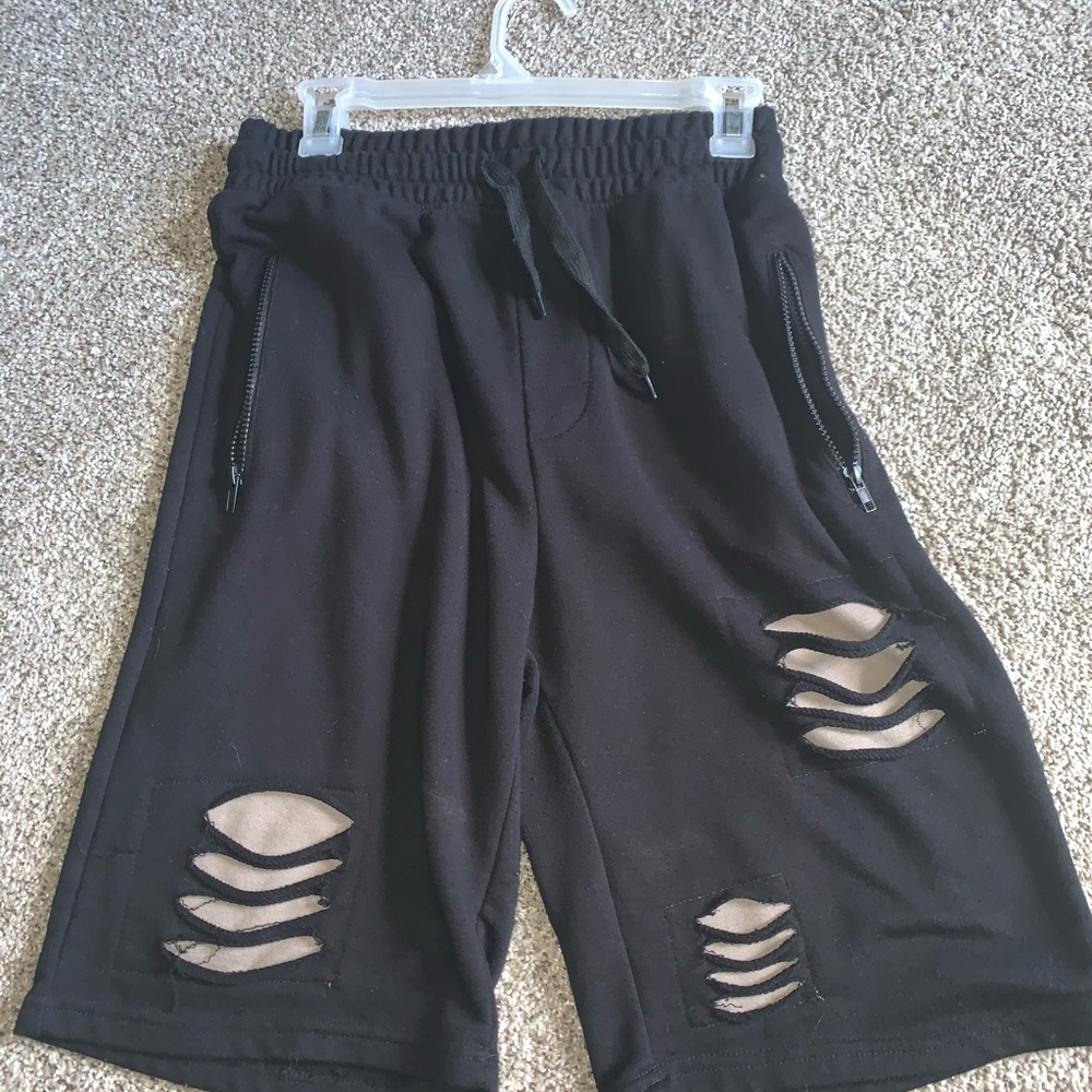 Black Carbon ripped shorts from Rue 21